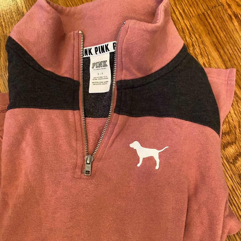 PINK quarter zip sweatshirt